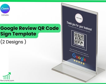 Google Review Sign QR Code, Google Review QR Code Sign Template, Purchases and Reviews Sign, Google Business Review Sign