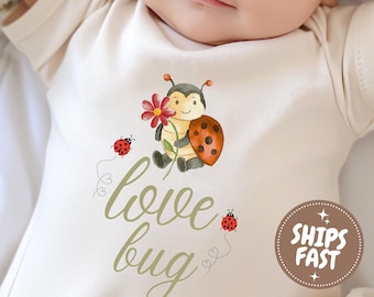 Love Bug Baby Onesie®, Ladybug Newborn Bodysuit, Cute Animal Baby One Piece, Valentijnsdag Baby Outfit, Kraamcadeau, Peuter Shirt