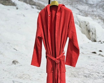 Turkish %100 Organic Cotton // Waffle Bathrobe