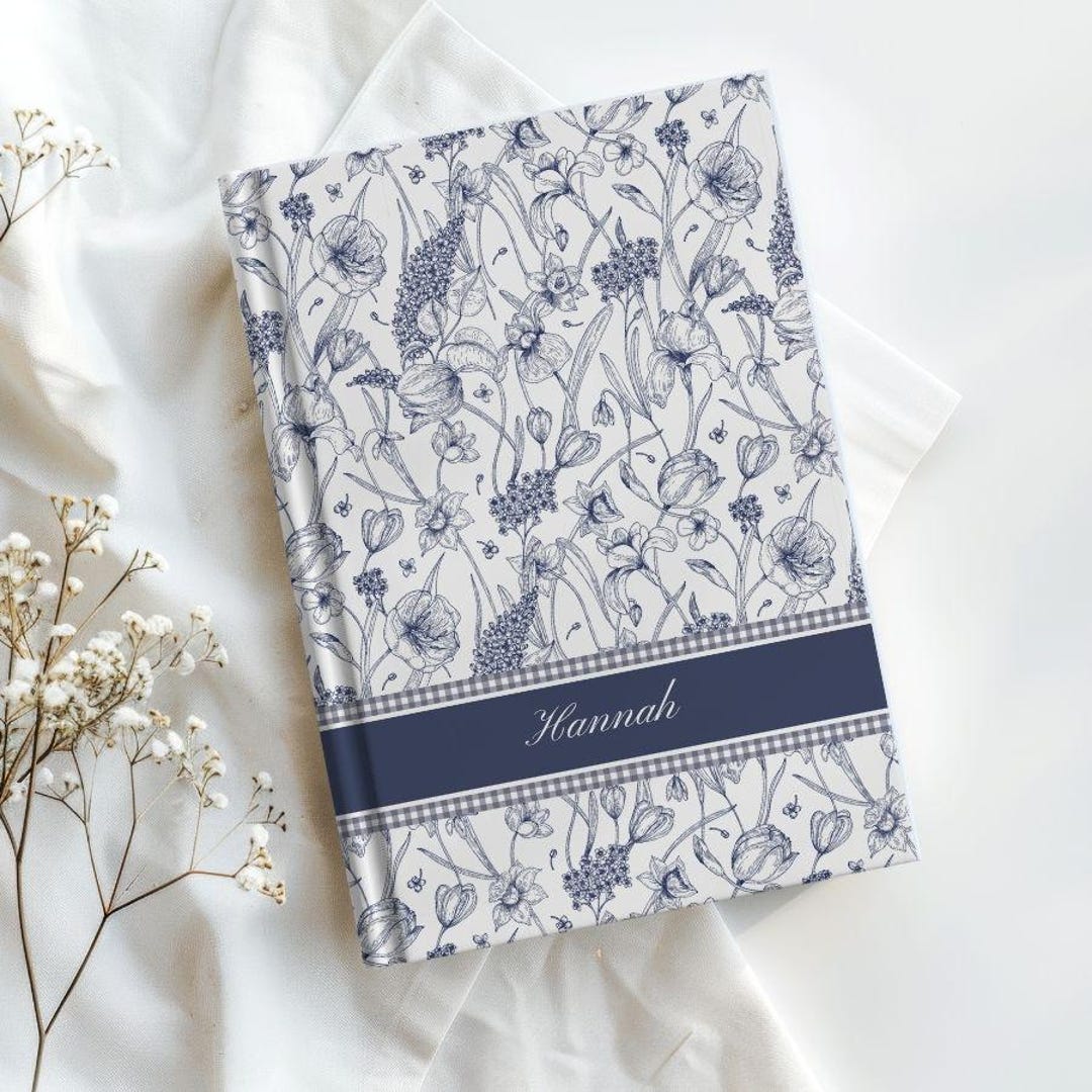 Personalized Floral Journal for Women Hardcover Notebook Custom Gift ...