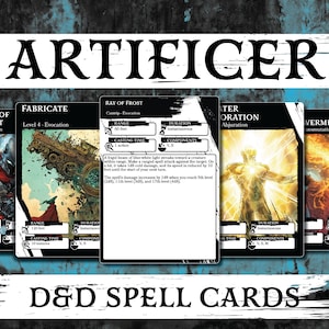 DnD-spreukkaarten | Kunstenaar | Dungeons and Dragons 5e | d&d Spellbook