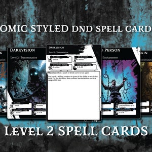 Cartes magiques M&D | Niveau 2 | Donjons et Dragons 5e | Livre de sorts d&d