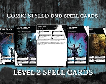 Dnd Bard Spell Cards Dnd Spellbook D&amp;D Printable Dungeons and Dragons ...