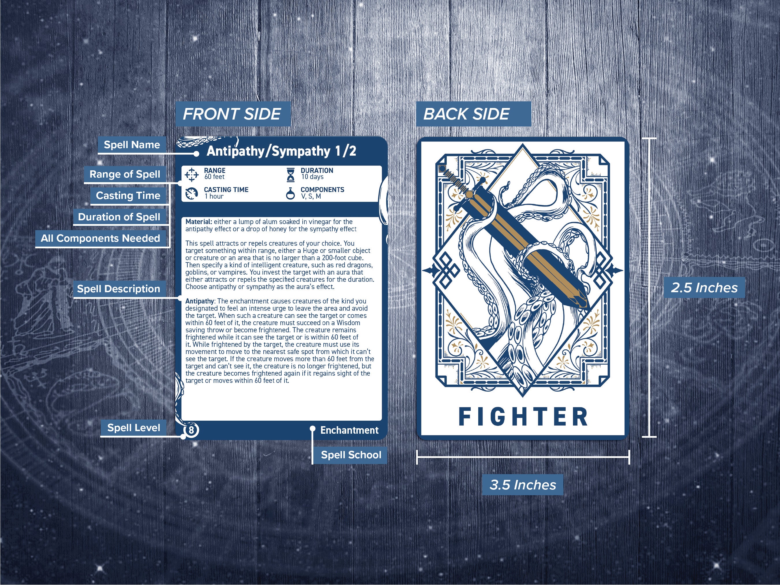 DND Spell Book Fighter Spell Cards | Dnd Spellbook | D&amp;D Printable ...