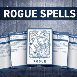 DnD-roguespreukkaarten | Dnd-spreukenboek | Afdrukbaar D&D | Kerkers en draken 5e | Overige accessoires