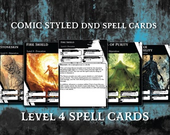 DND Spell Book Fighter Spell Cards Dnd Spellbook D&amp;D Printable Dungeons ...
