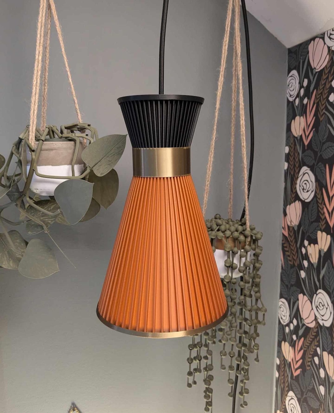Mid Century Modern Hanging Pendant Light - Etsy