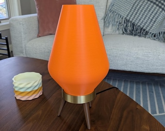 Mid Century Modern 1960s Ribbed Beehive Lamp (Reproduction) - Soft Retro Mood Lighting