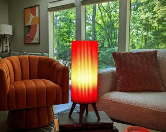 Mid Century Modern Atomic Style Lamp - Cozy Desk Lamp, Nightstand Lamp, Mood Lamp, Warm Lighting, Dorm Room Light.