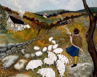 Wild Aster - Reproduction of my original gouache painting