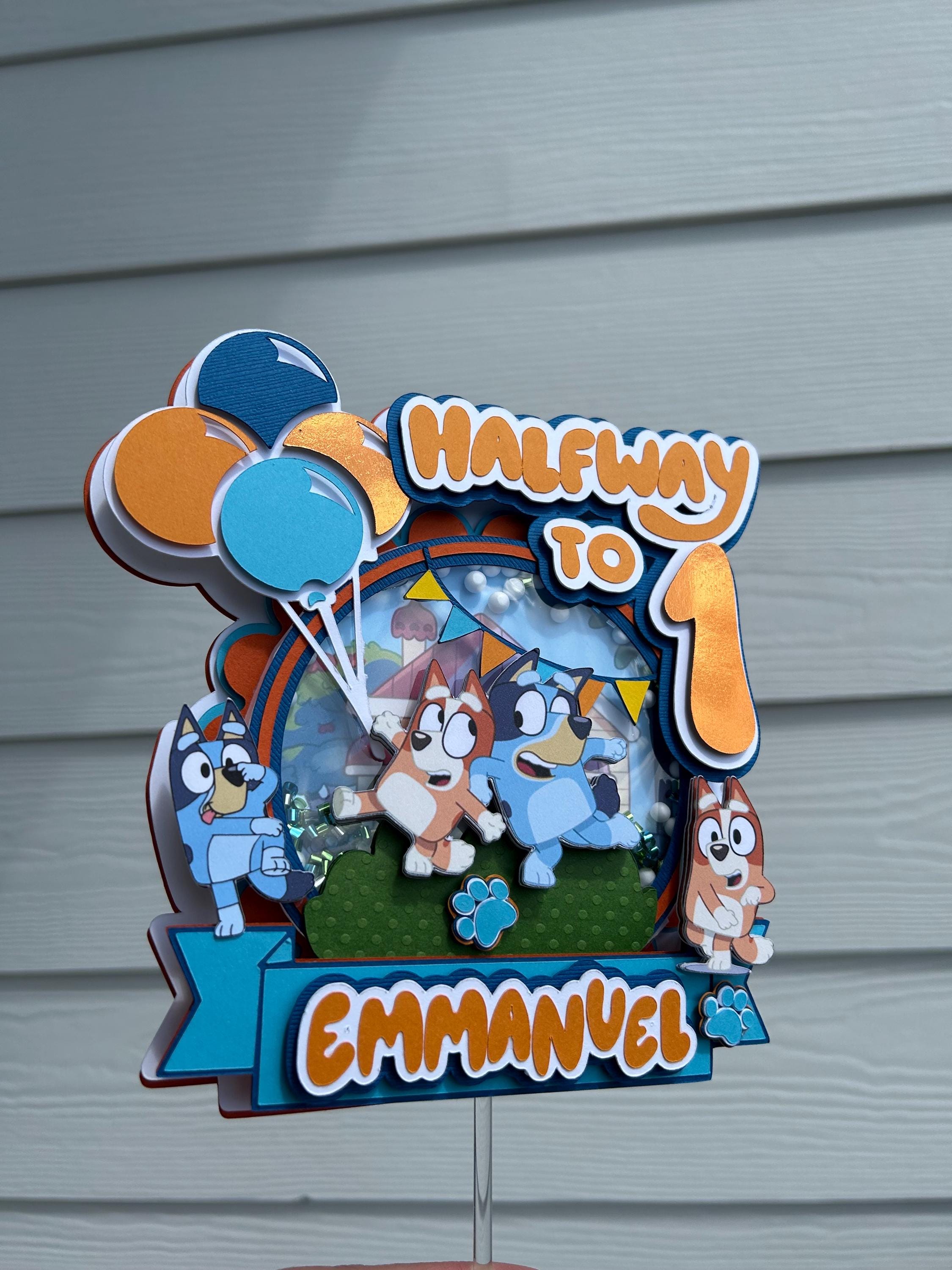 bluey cake topper