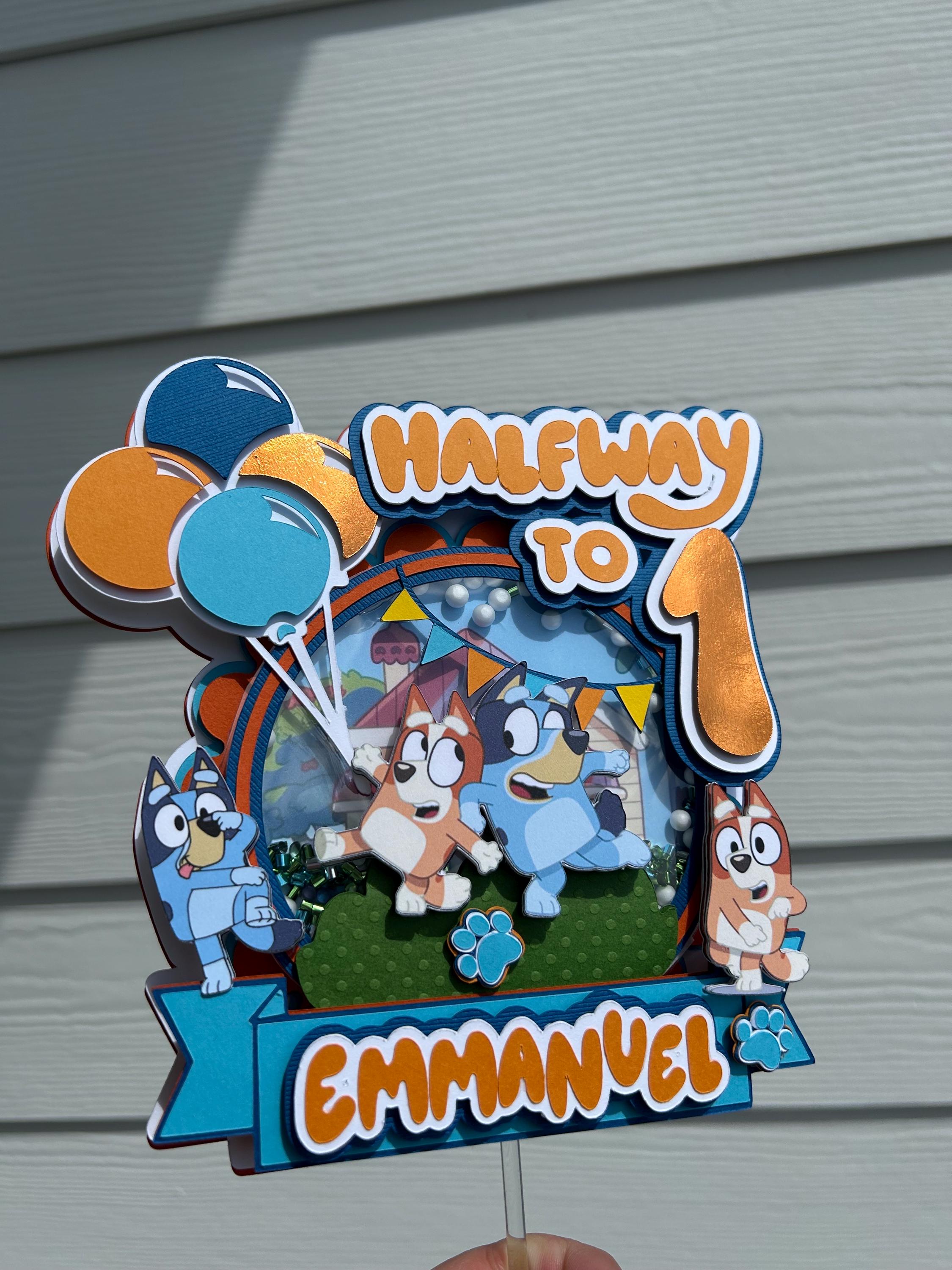 bluey cake topper