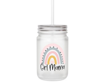 Meisje Mama, Mason Jar, Moederdag Cadeau, Glazen Beker, Mooi Design