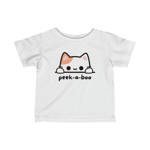 T-shirt cache-cache adorable pour bébé Adorable grenouillère en forme de chaton en calicot image 9