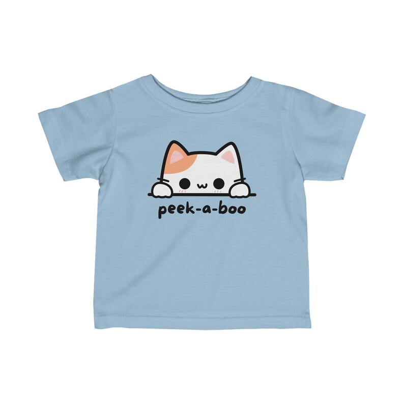 T-shirt cache-cache adorable pour bébé Adorable grenouillère en forme de chaton en calicot image 7