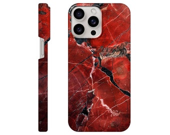 Dark Red Marble Design - Slim case