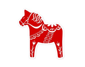 Scandinavian Dala Horse Sticker