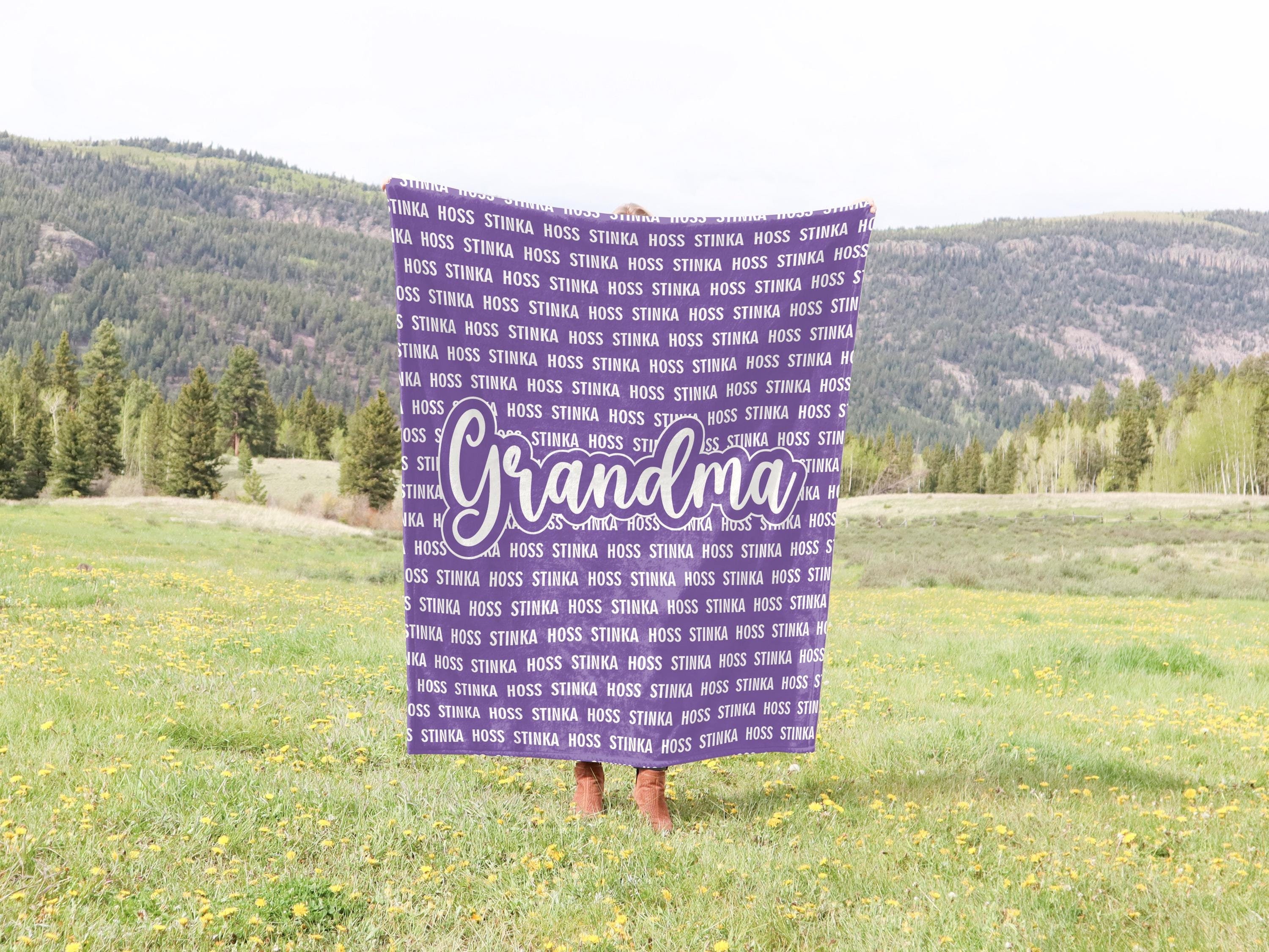 Grandma Blanket, Personalized Custom Blanket, Name Blanket, Gift for Nana Mom, Custom Grandma Gift, Gigi Christmas Gift,blanket