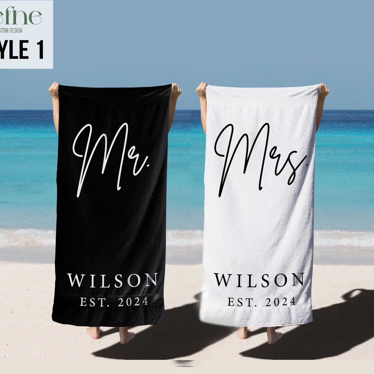 Mr. and Mrs. Beach Towels, Bride Personalized Beach Towel, Couple Pool Towel, Wedding Newlywed Honeymoon Gift, Groom Gift Beach Bachelorette - Etsy