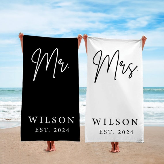 Mr & mrs beach towels new arrivals