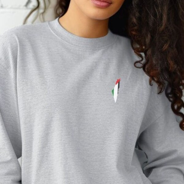 Unisex Palestine Long Sleeve Tee, Palestine Logo Shirt, Free Palestine Shirt, Gift, Palestine Pride