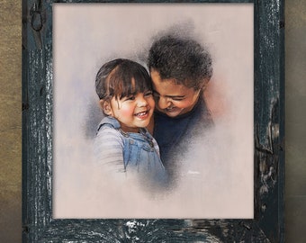 Mother Daughter Custom Portrait for Mother's Day, Birthdays, Anniversaries, and More!