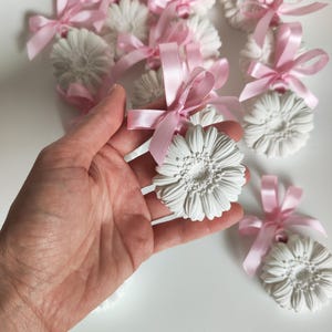 10 pezzi Gessetto profumato  margherita gerbera ideale come segnaposto chiudi pacco bomboniera sacchetto