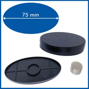 Oval 75mm Base - ( Magnets Included ) - 5 Pack