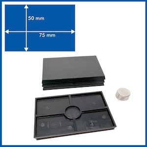 Rectangle 50mm x 75mm Base - ( Magnets included ) - 4 pack