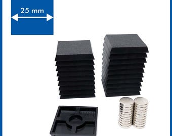 Square 25mm Base - ( Magnets included ) - 20 pack