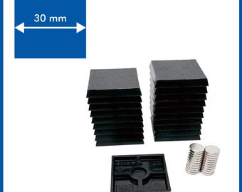 Square 30mm Base - ( Magnets included ) - 20 Pack