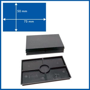 Rectangle 50mm x 75mm Base - ( Magnets not included ) - 4 pack