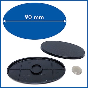 Oval 90mm Base - ( Magnets Included ) - 2 Pack
