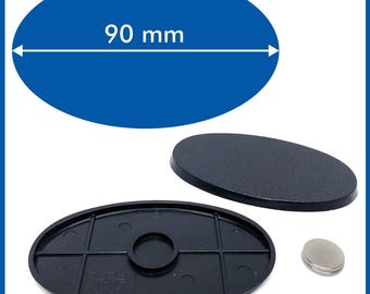 Oval 90mm Base - ( Magnets Included ) - 2 Pack