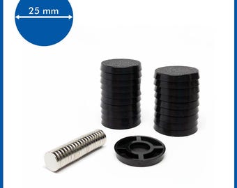 Round 25mm Bases ( magnets included ) 20 packet