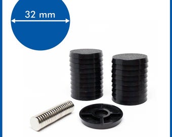 Round 32mm Base - ( Magnets included ) - 20 pack