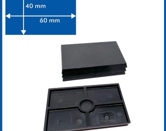 Rectangle 40mm x 60mm Base - ( Magnets not included ) - 4 pack