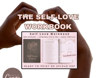 Self-Love Journal, Affirmations, Gratitude, Canva Template (Digital Planner)