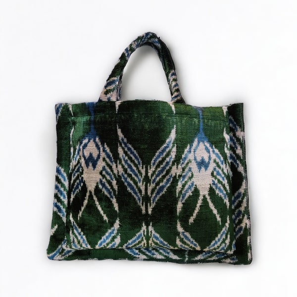 Silk Velvet Ikat Totebag 035 main image 1