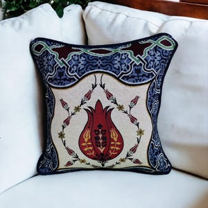 Gobelin Tapestry Throw Pillow Cover, Handcrafted Ethnic Pattern Pillowcase, Decorative Pillow Cover,  Authentic Turkish Style Cushion Cover