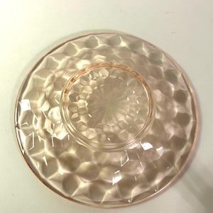 Pink Depression Glass Plate 6”