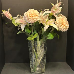 Vintage Etched Cut Glass Vase
