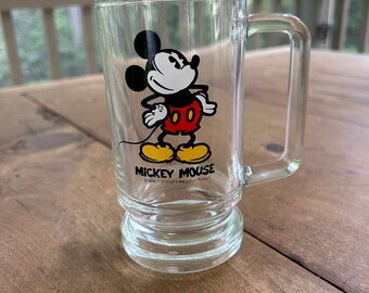 Mickey Mouse Glass Mug by Walt Disney Collections
