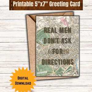 Humorous Birthday Card for Men Men&#39;s funny birthday card downloadable greeting card for men