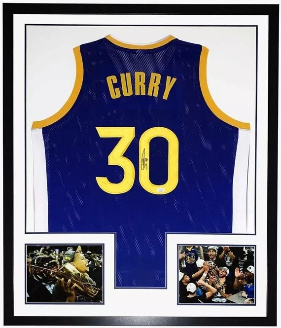 Foto autentica della maglia dei Golden State Warriors e del campionato NBA autografata da Stephen Curry Certificato di autenticita JSA Incorniciato professionalmente Etsy Italia
