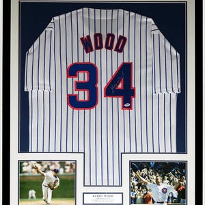 Kerry Wood Authentic Signed Chicago Cubs Jersey 20 K and Last Game Photo - PSA DNA COA - Professionally Framed and Plate