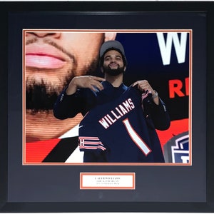Caleb Williams Chicago Bears 2024 NFL Draft Day 16 x 20 Foto - Professionell gerahmt & # 1 Pick Plate