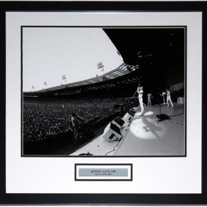 Queen with Freddie Mercury 1985 Live Aid Concert 16x20 Photo - Professionally Framed & Plate
