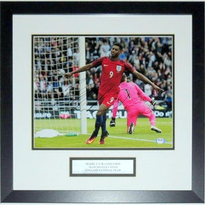 Marcus Rashford Authentic Signed World Cup Goal 11x14 - PSA DNA COA Authenticated - Professionally Framed and Plate