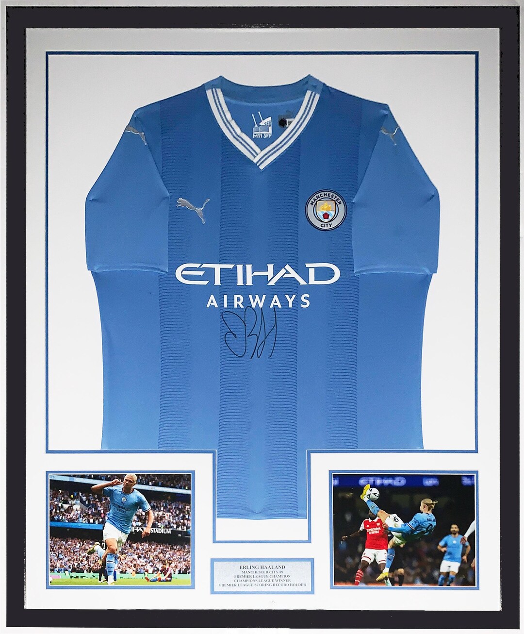 Maillot De Football Signé Erling Haaland - Manchester City Saison 24/25 - Avec Certificat D'authenticité